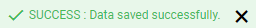 Confirmation message