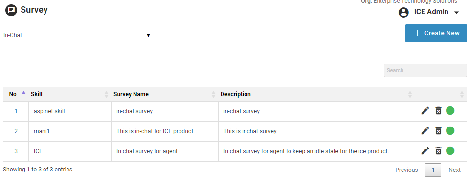 In-chat survey