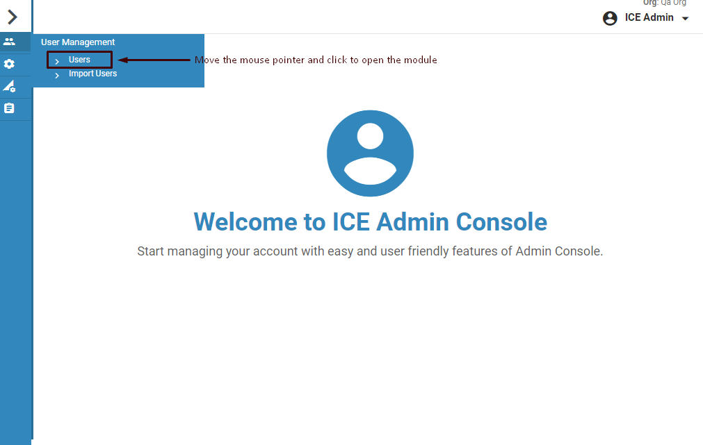 Admin console 3