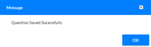 Message-Question saved successfully