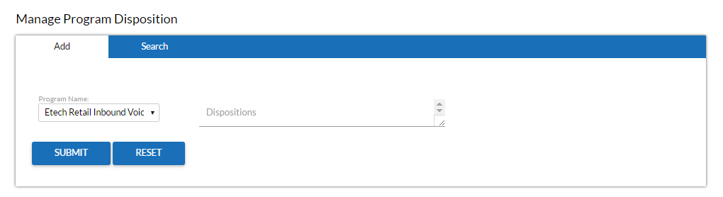 Manage program disposition 3